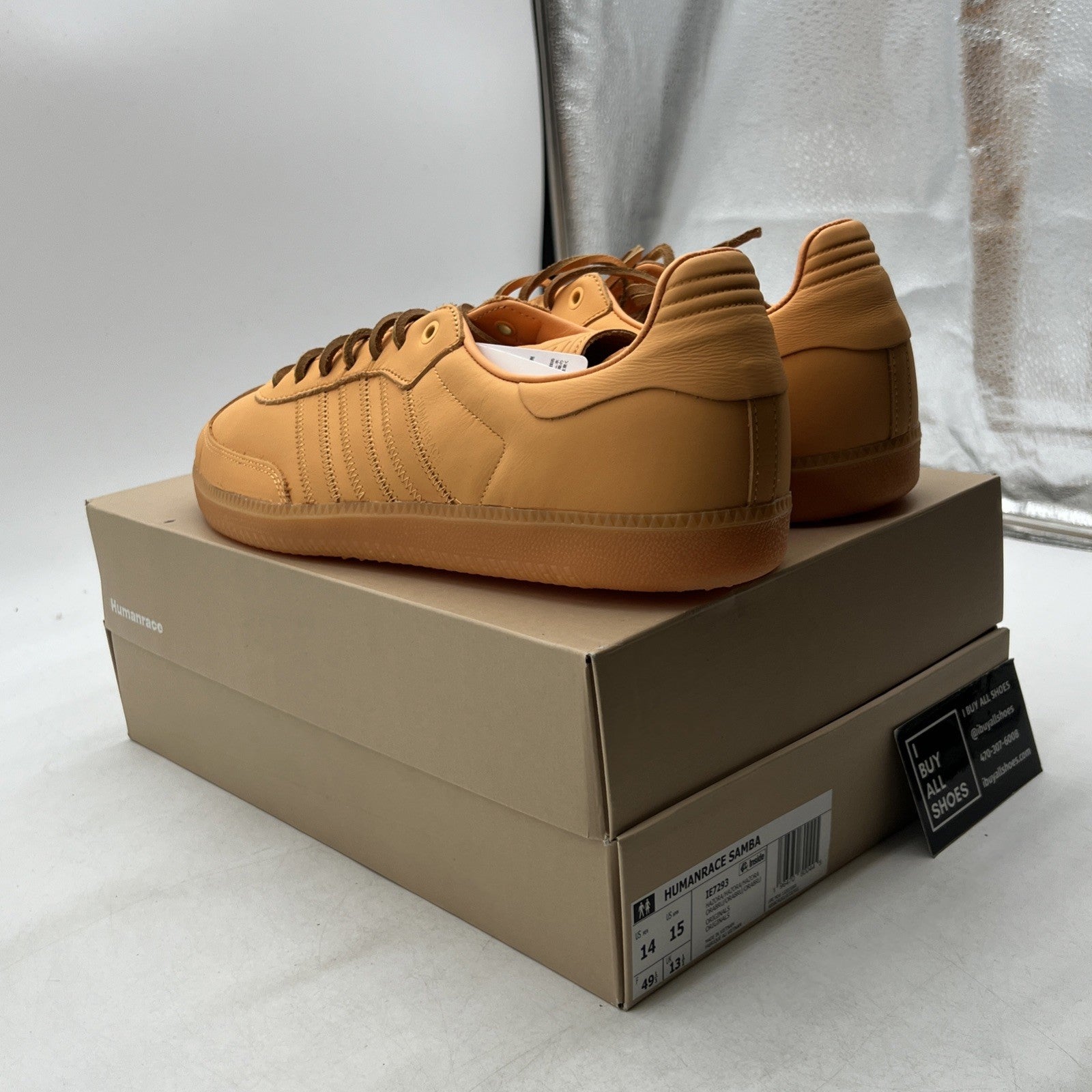 Size 14 - Adidas Pharrell x Humanrace Samba - Orange (IE7293)