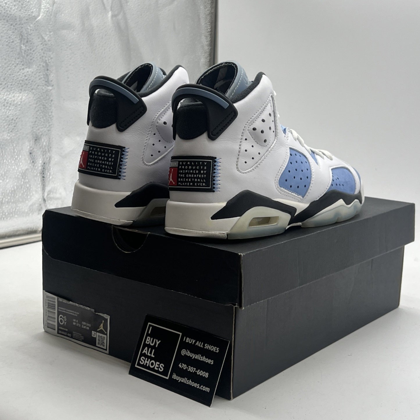 Size 6.5 - Air Jordan 6 Retro Mid UNC Home (384665-410)