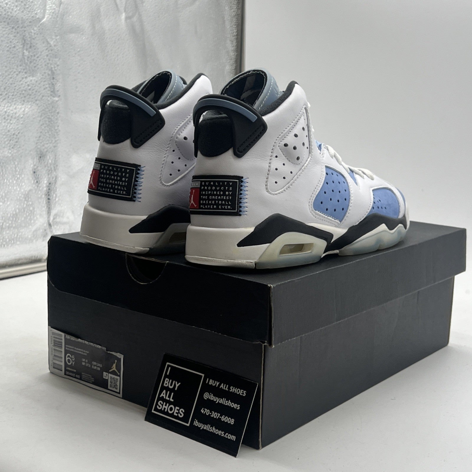 Size 6.5 - Air Jordan 6 Retro Mid UNC Home (384665-410)