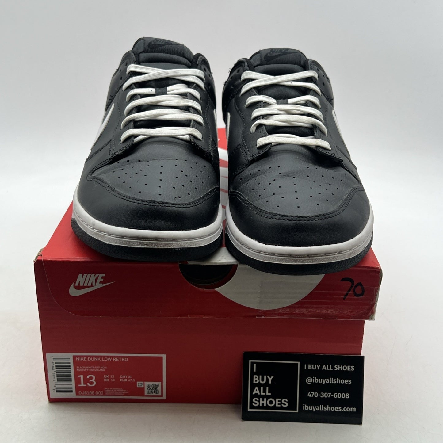 Size 13 - Nike Dunk Low Black Panda (DJ6188-002)