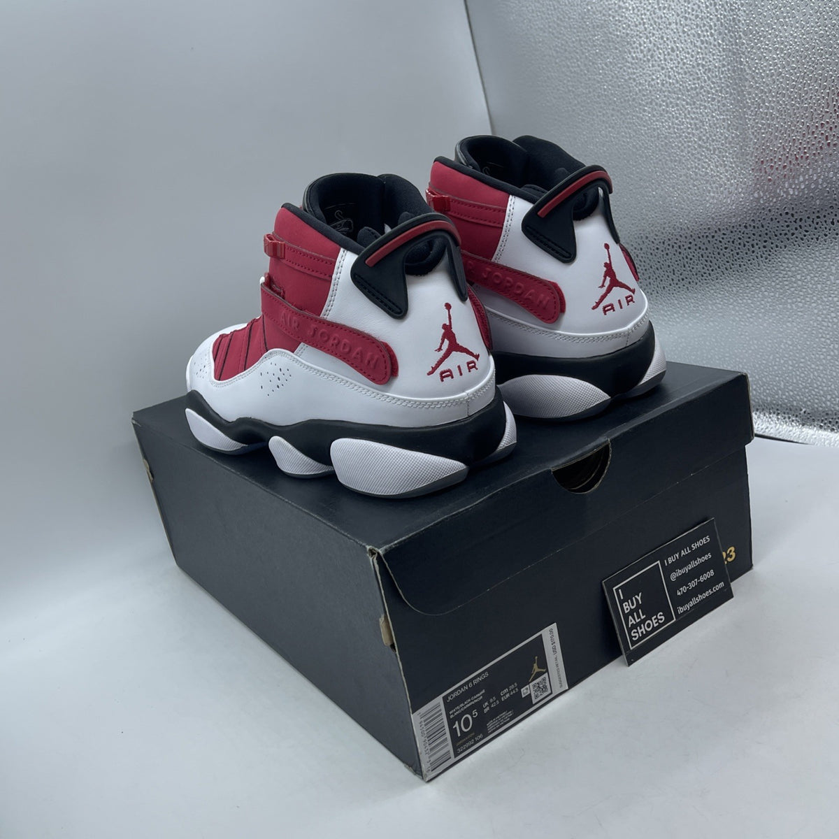 Size 10.5 - Air Jordan 6 Rings White Carmine (322992-106)