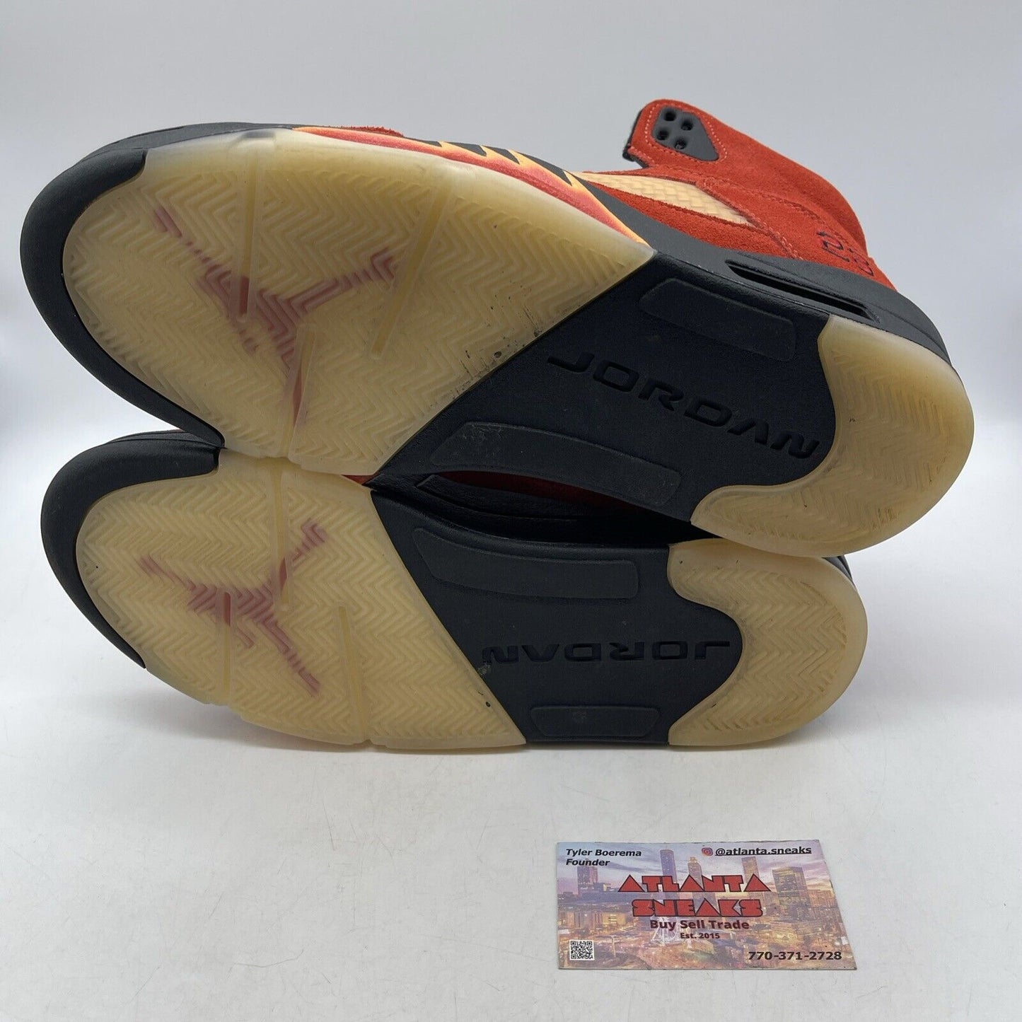 Size 12W - Air Jordan 5 Retro Dunk on Mars Orange Black Silver (DD9336-800)