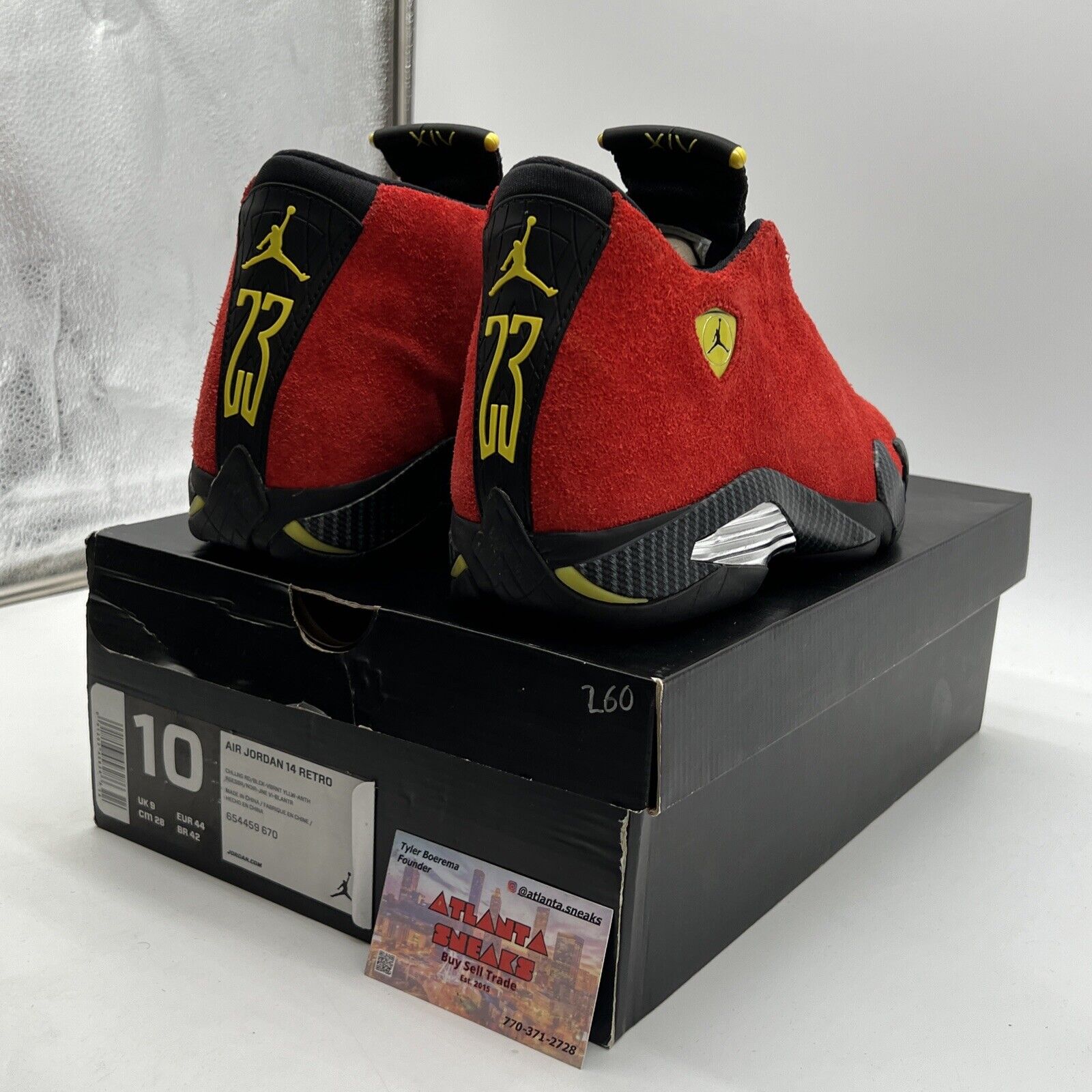 Size 10 - Air Jordan 14 Retro Ferrari (654459-670)