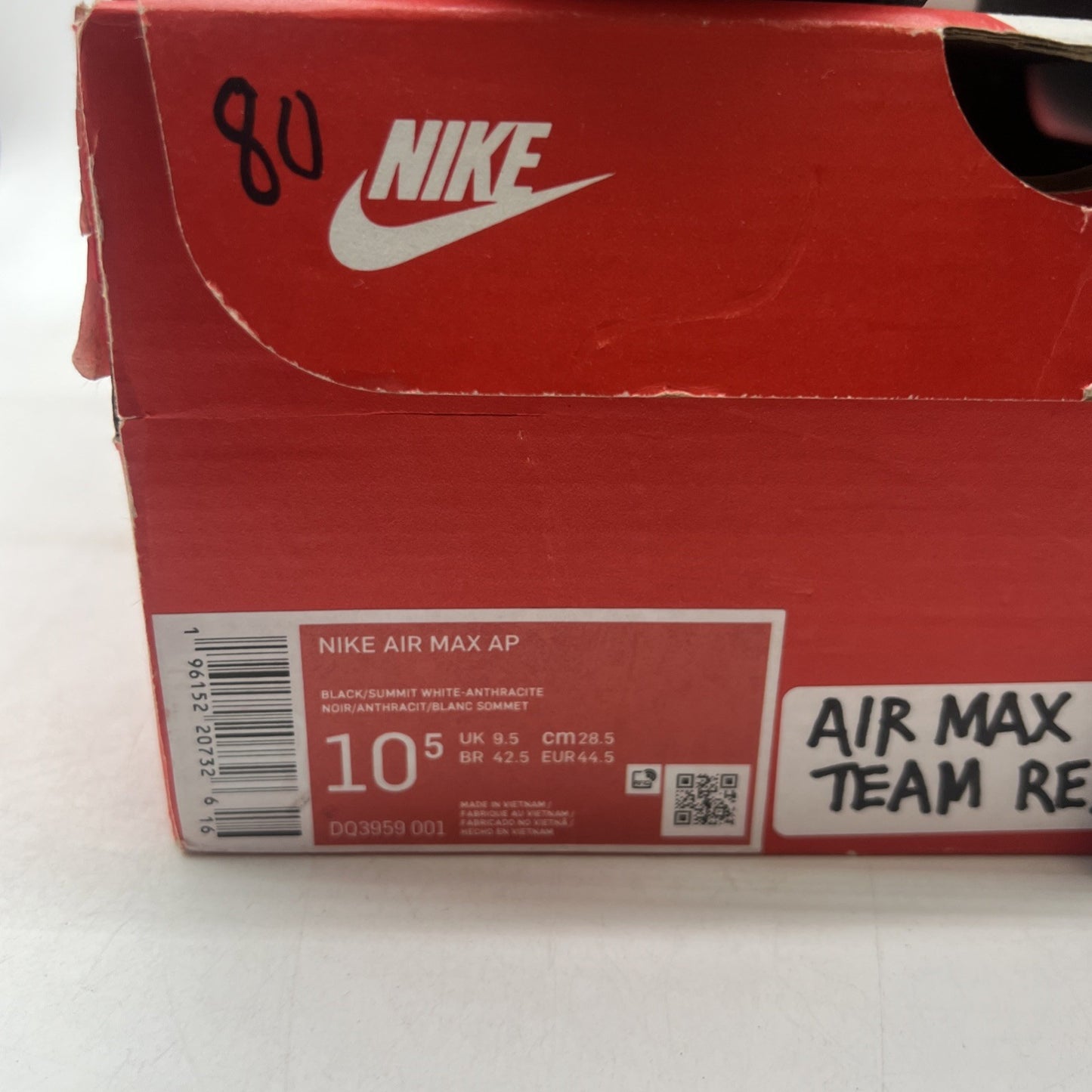 Size 10.5 - Nike Air Max AP Black Team Red (DQ3959-001)