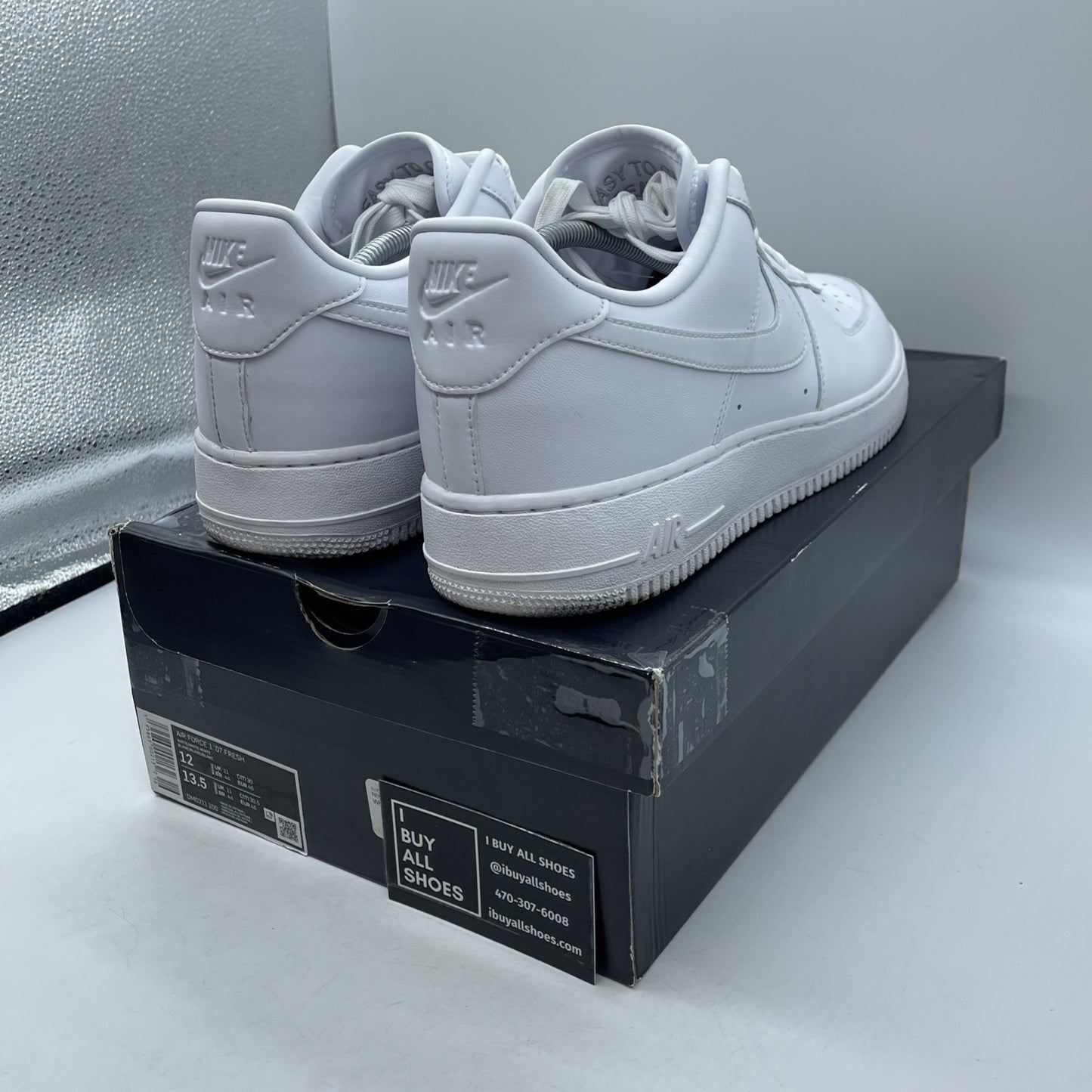 Size 12 - Nike Air Force 1 '07 Fresh White Leather (DM0211-100)