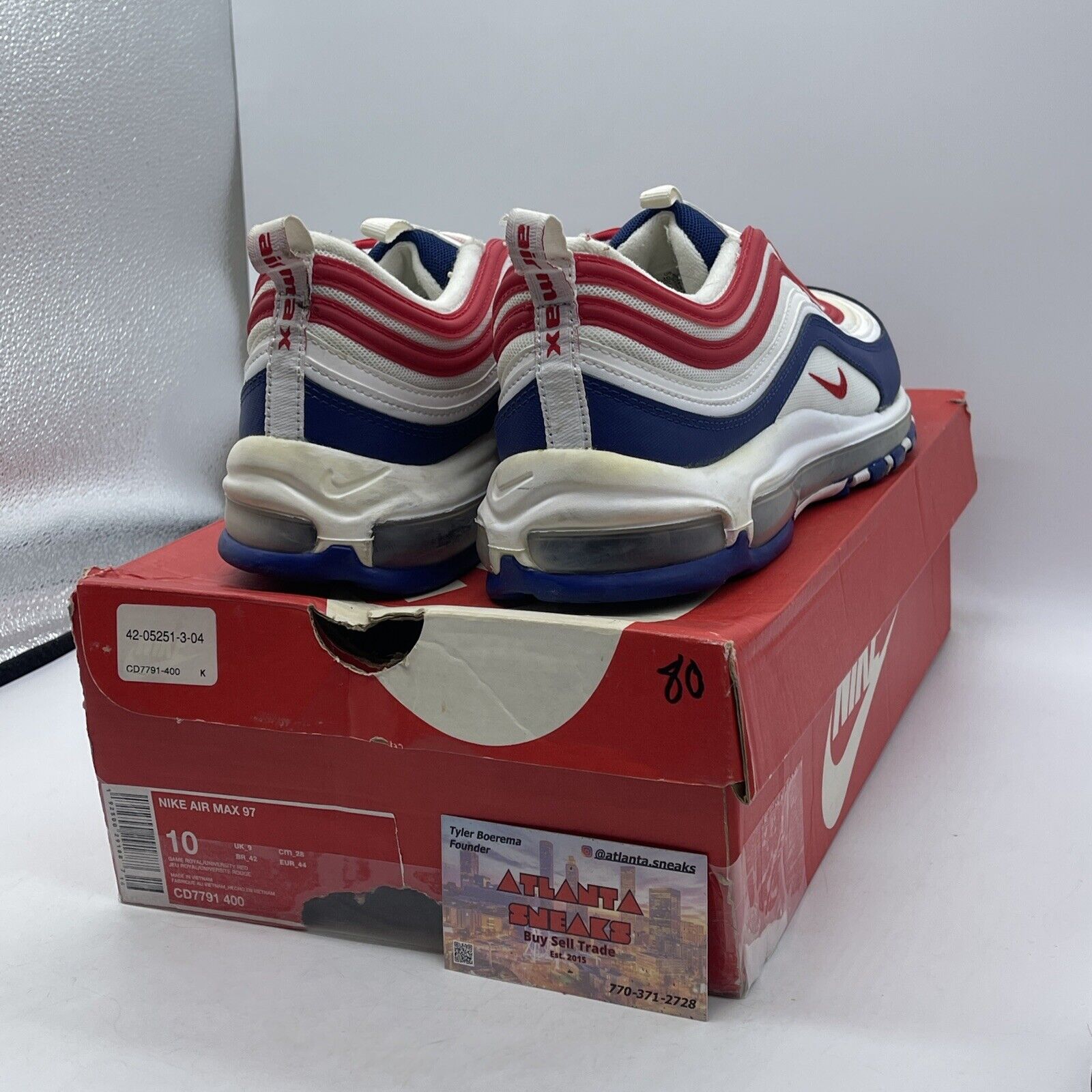 Size 10 - Nike Air Max 97 City Pride Dallas Away Suede Leather (CD7791-400)