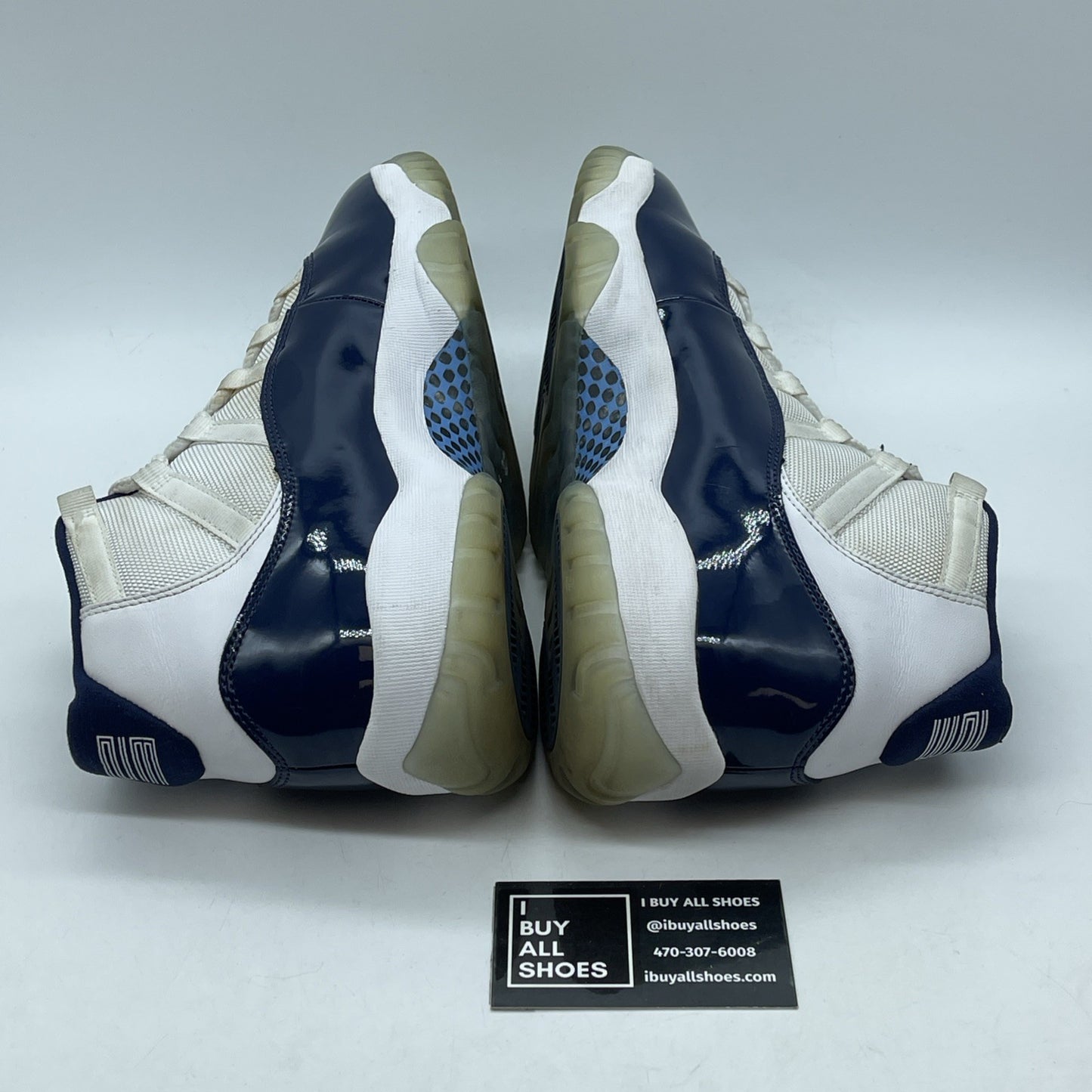 Size 9.5 - Jordan 11 Retro High Win Like '82 Blue White Leather (378037-123)