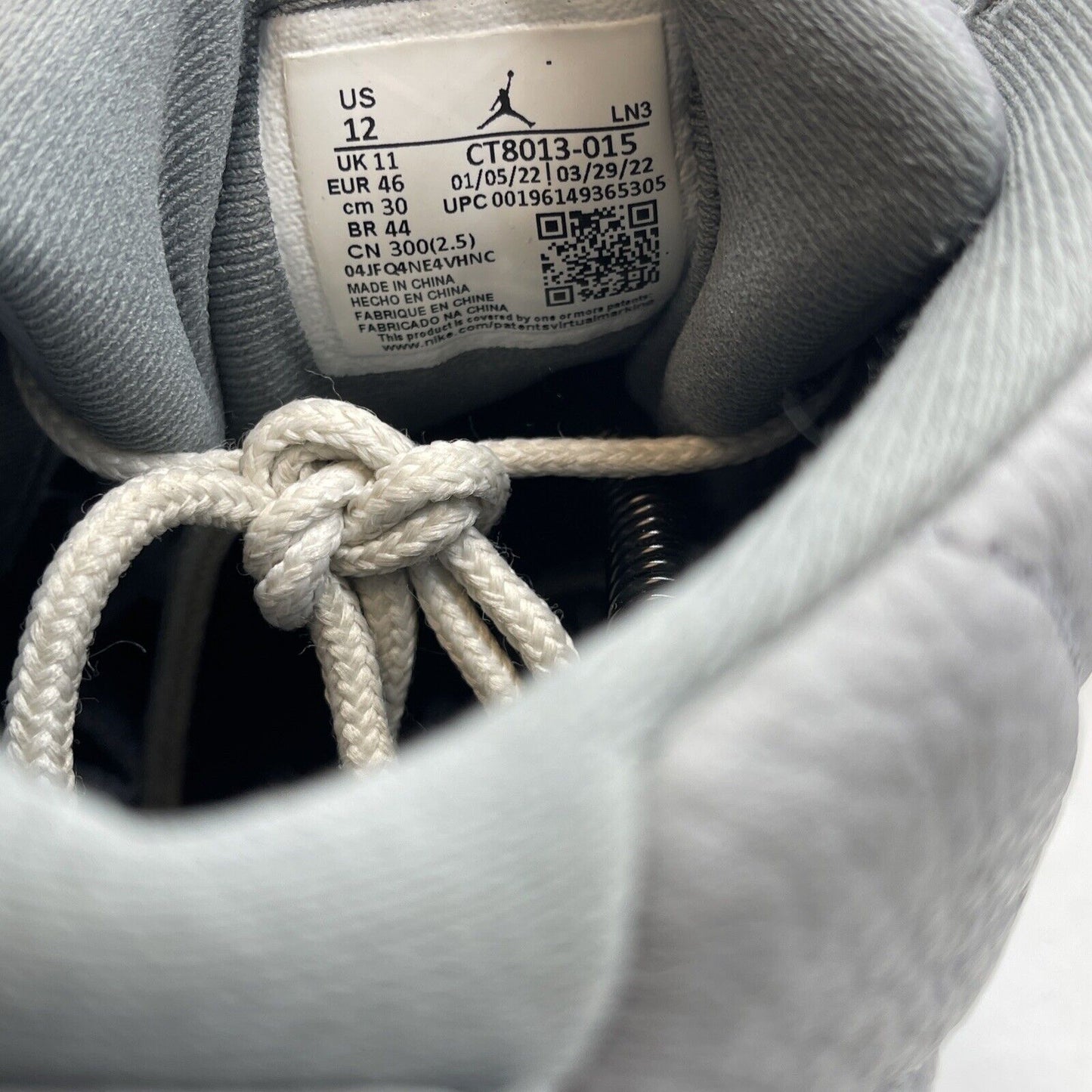 Size 12 - Jordan 12 Stealth 2022 Grey White Leather (CT8013-015)