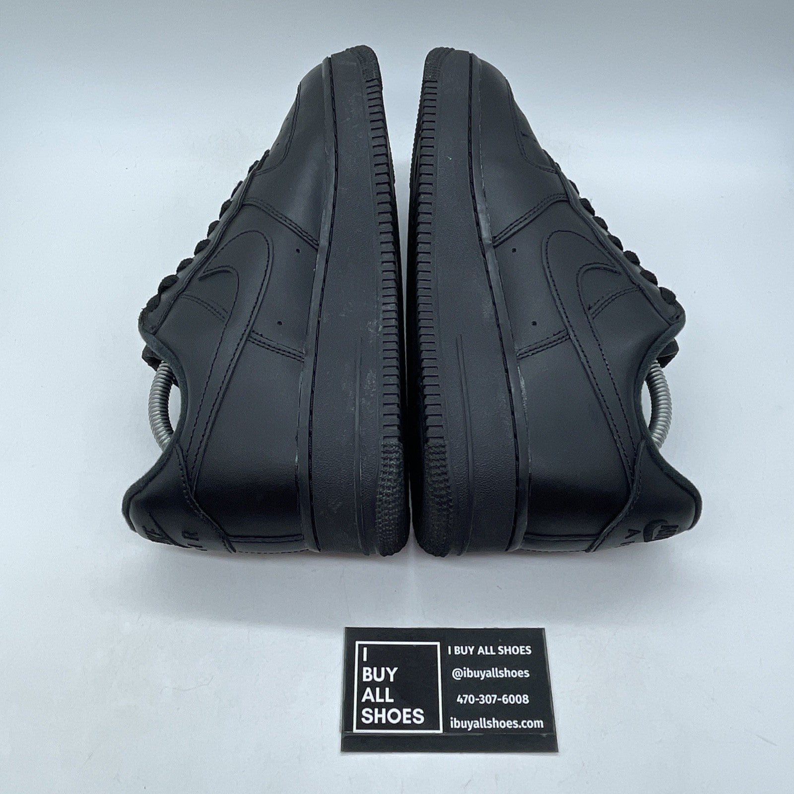 Size 9 - Nike Air Force 1 Low x Supreme Box Logo - Black Leather (CU9225-001)