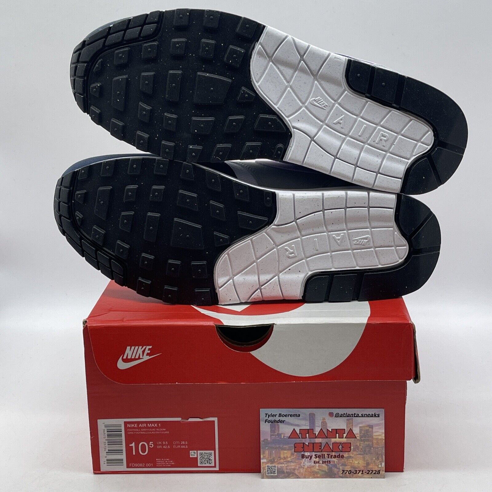 Size 10.5 - Nike Air Max 1 Obsidian Lilac Bloom White Purple Suede (FD9082-001)