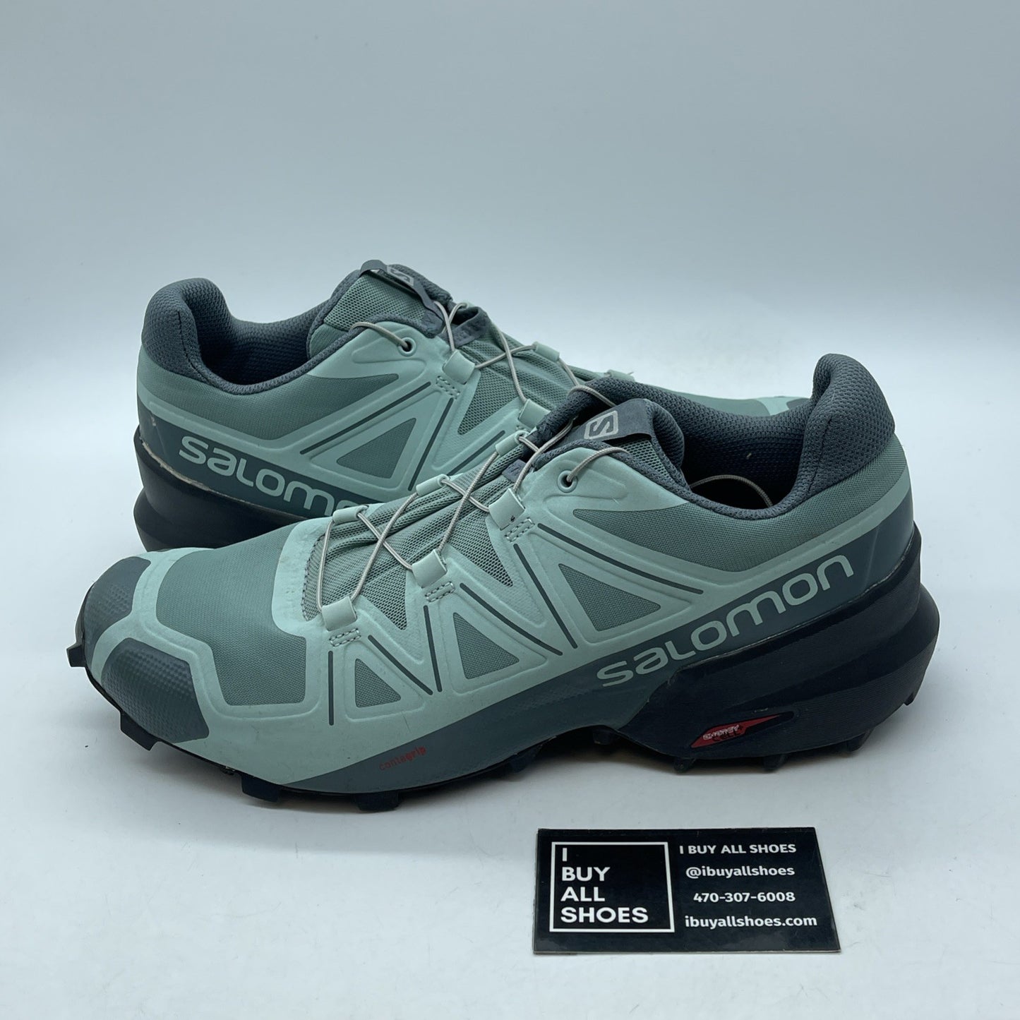 Size 10 - Women's Salomon Speedcross 5 Trail Running Hiking Shoes Teal Blue
