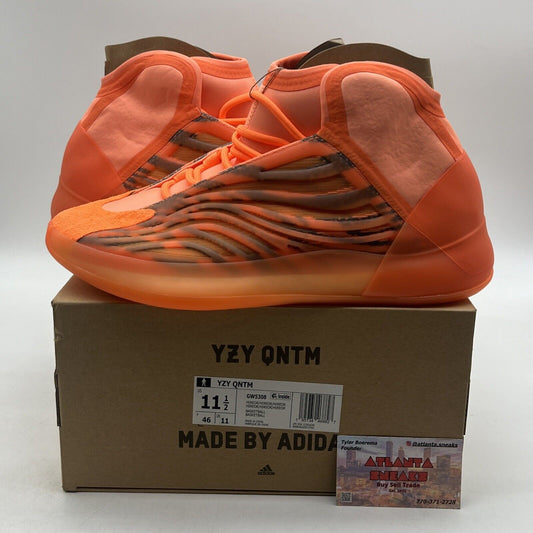 Size 11.5 - adidas Yeezy Quantum Hi-Res Orange Suede (GW6308)