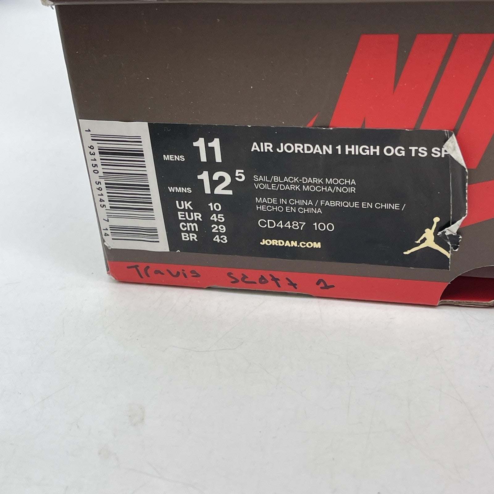 Size 11 - Air Jordan 1 Retro OG x Travis Scott High Mocha (CD4487-100)