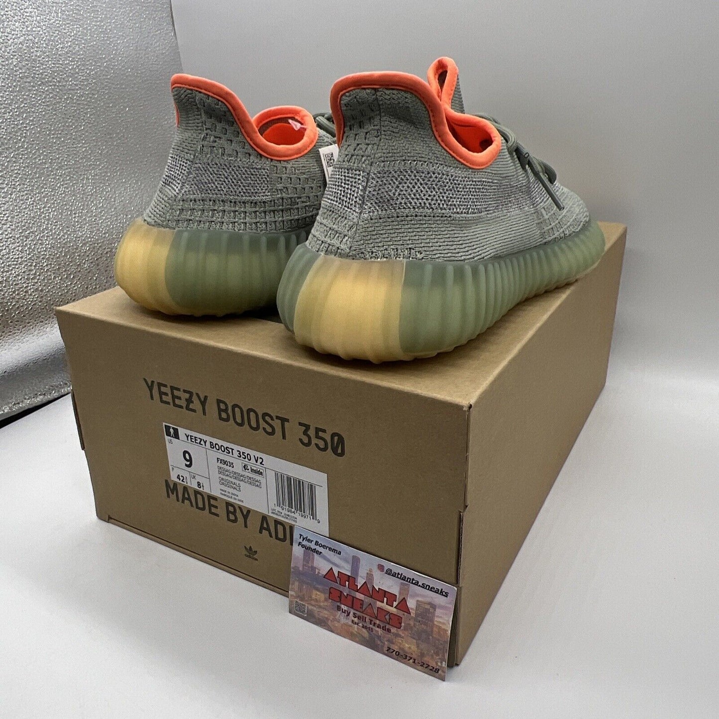 Size 9 - adidas Yeezy Boost 350 V2 Desert Sage Brand New Og All DS Sneakers