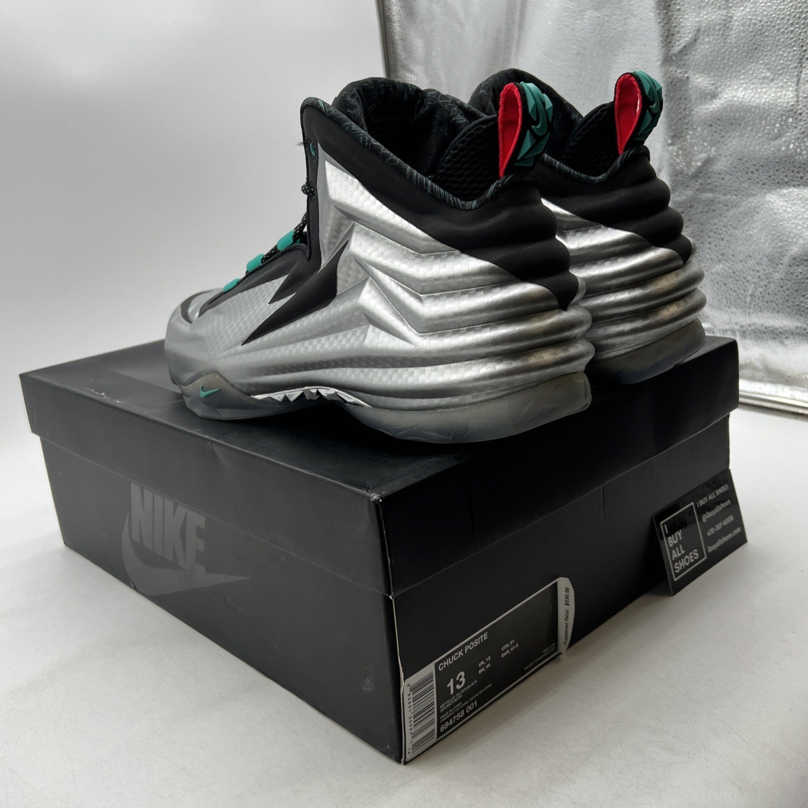 Size 13 - Nike Chuck Posite Metallic Silver (684758-001)