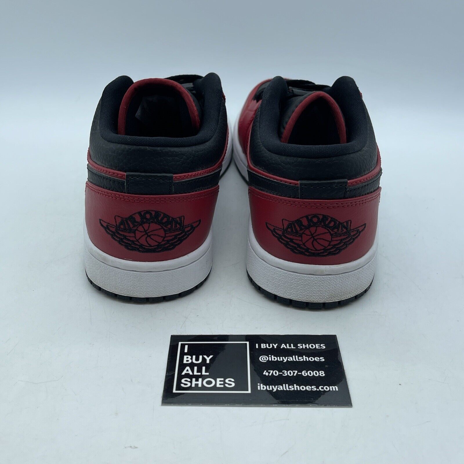 Size 8 - Air Jordan 1 Low Reverse Bred Red Black White Leather (553558-605)