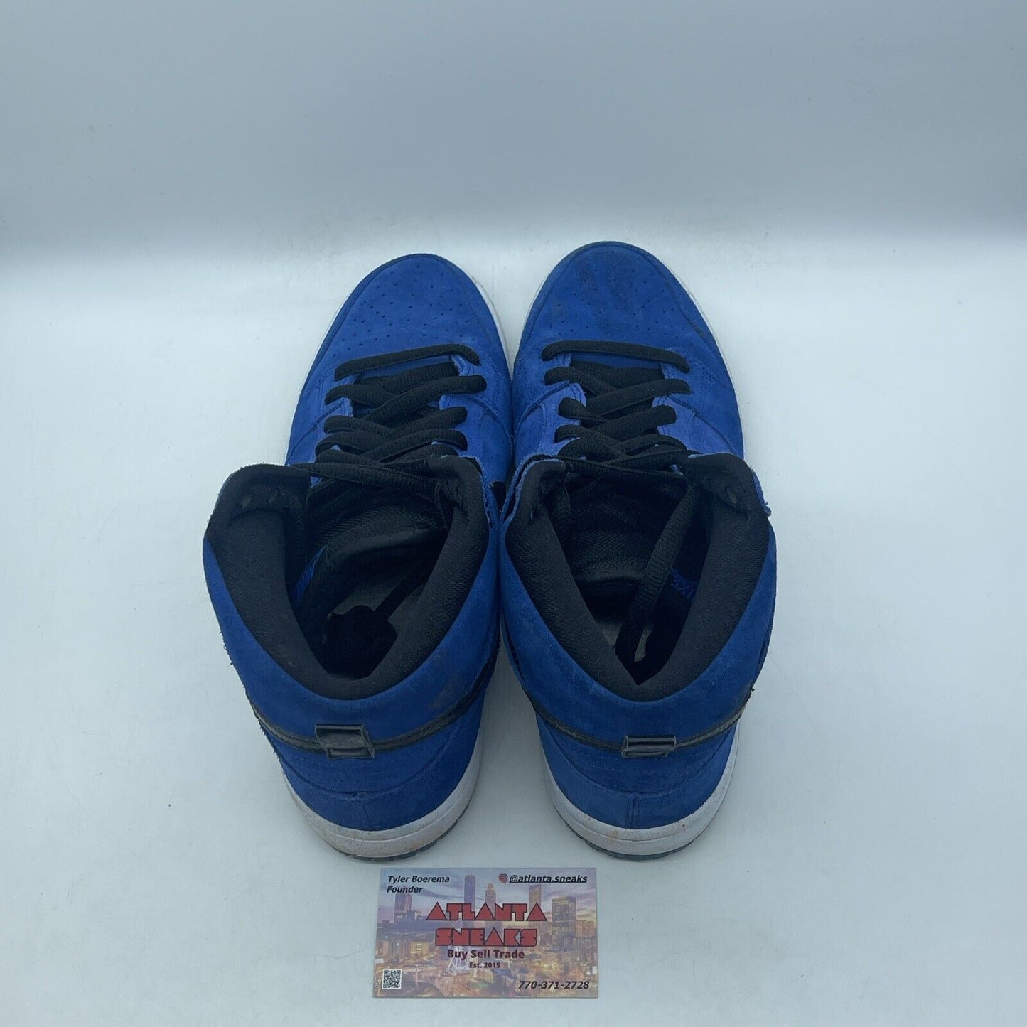 Size 9.5 - Nike SB Dunk Pro High Game Royal Blue Black Suede (305050-404)