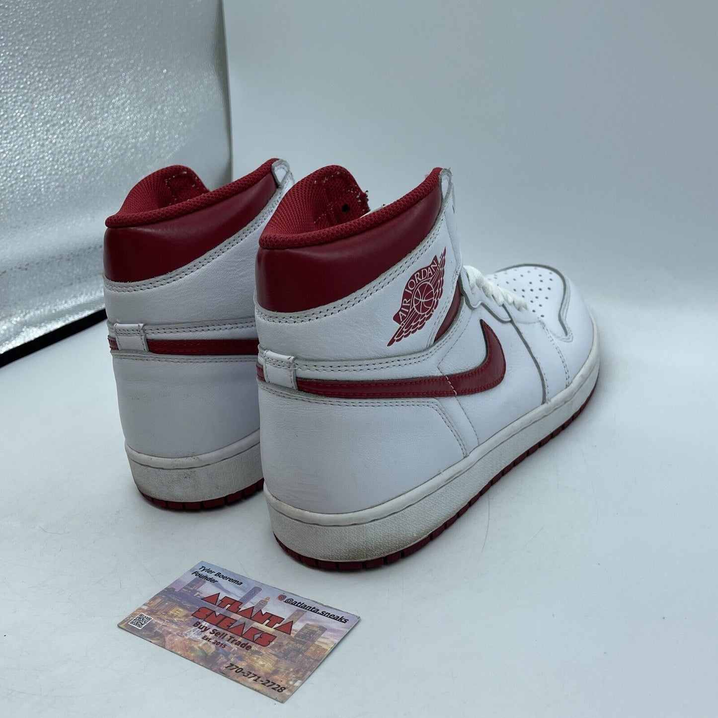 Size 9.5 - Air Jordan 1 Retro OG High Metallic Red White Leather (555088-103)