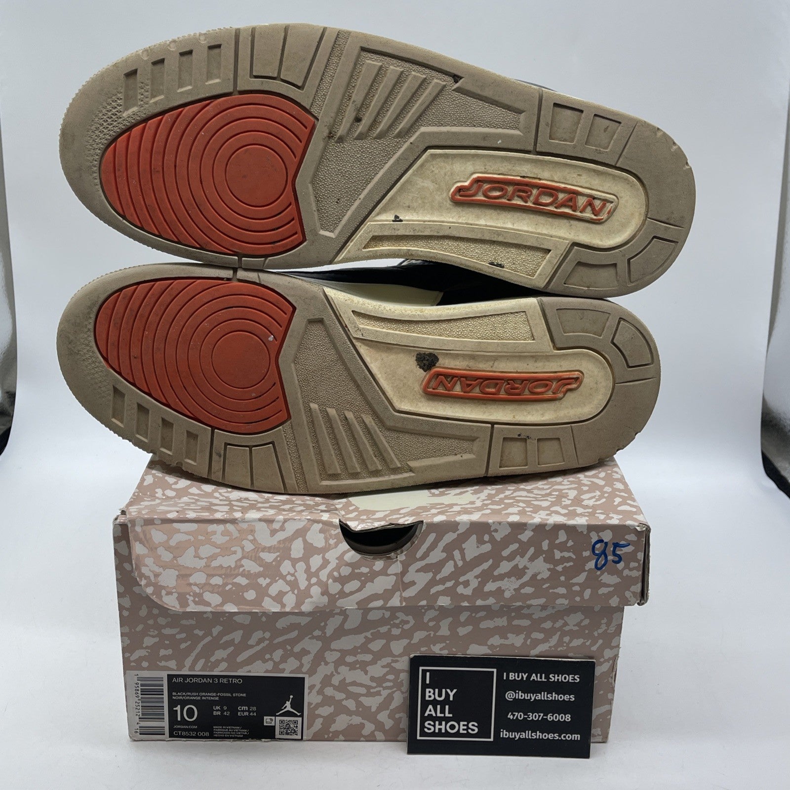 Size 10 - Jordan 3 Retro Mid Desert Elephant Black Brown Suede (CT8532-008)