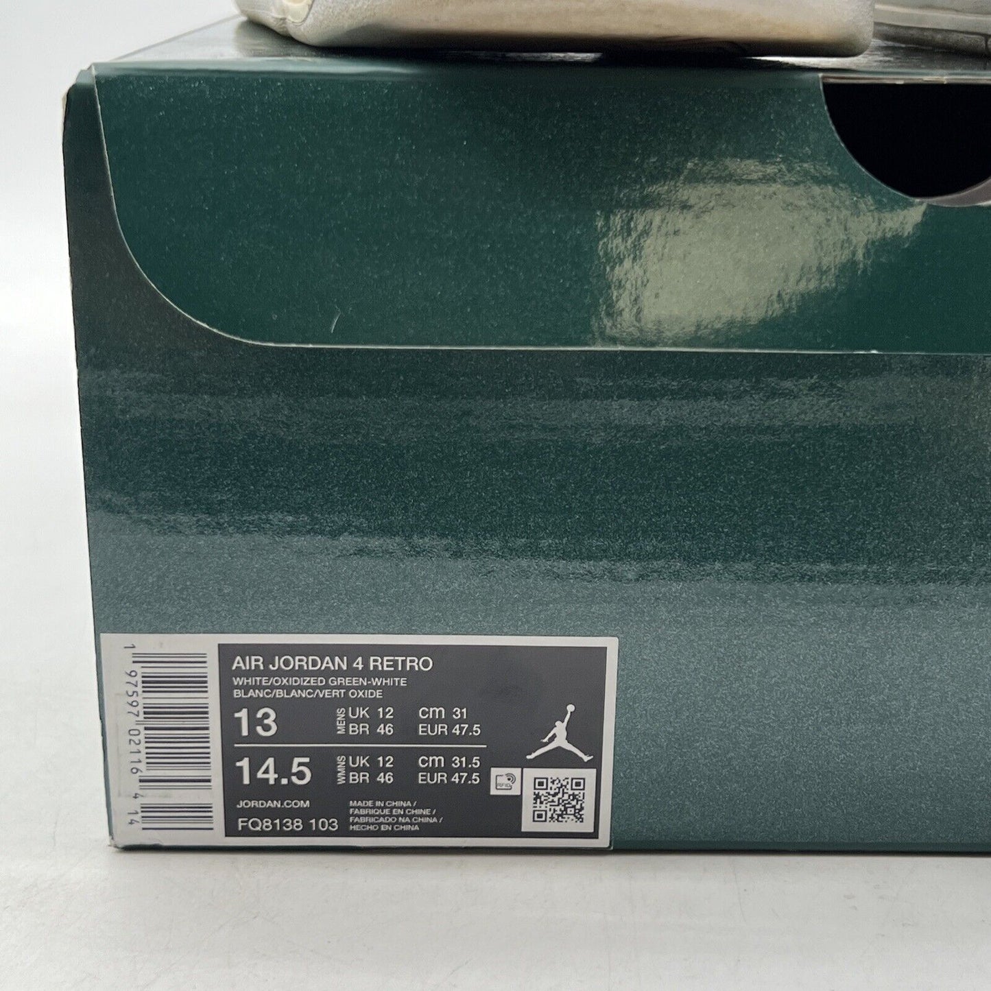 Size 13 - Air Jordan 4 Retro Oxidized Green (FQ8138-103)