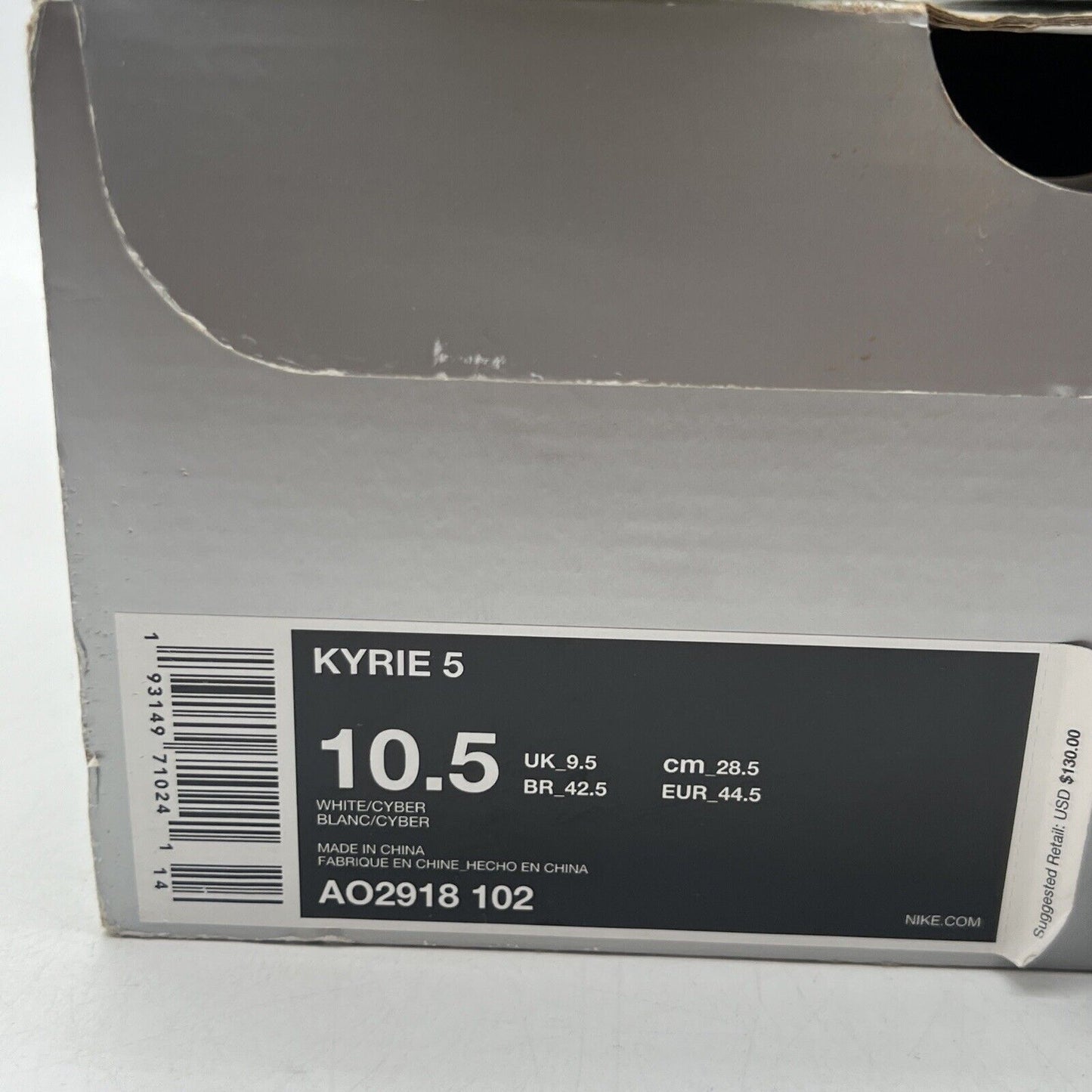 Size 10.5 - Nike Kyrie 5 Mamba Mentality Green Purple (AO2918-102)