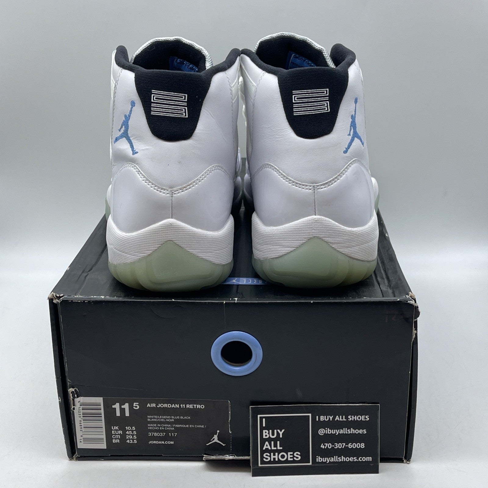 Size 11.5 - Air Jordan 11 Retro High Legend Blue (378037-117)