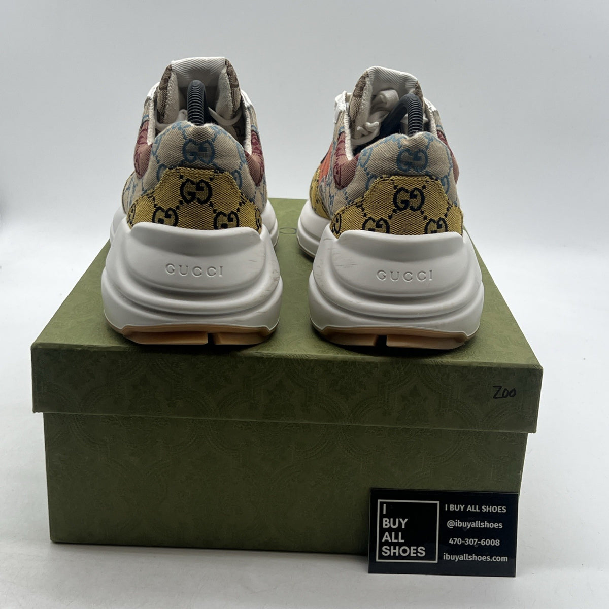 Size 8G - Gucci GG Rhyton Sneakers Multicolor Canvas Fabric