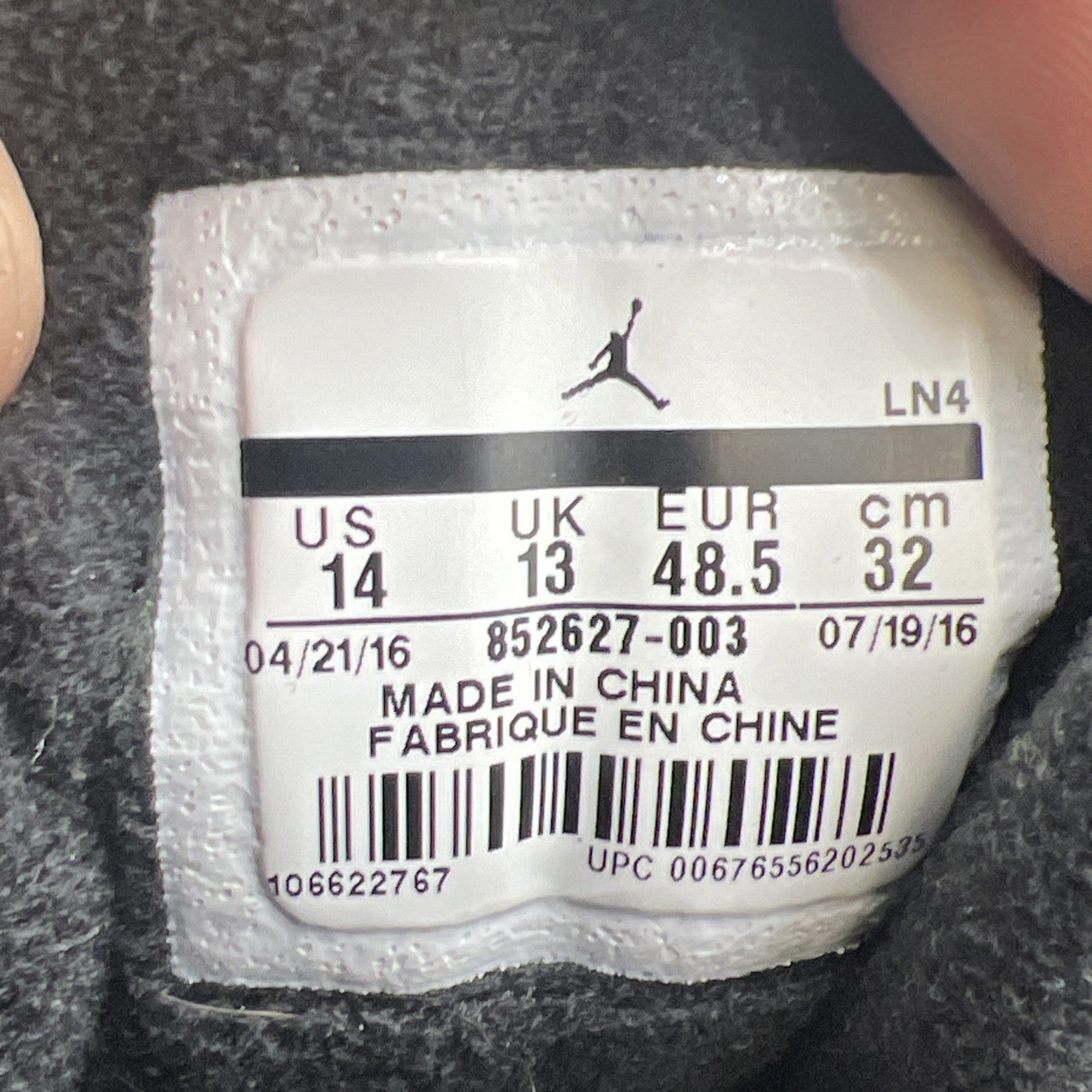 Size 14 - Air Jordan 12 Retro Wool (852627-003)