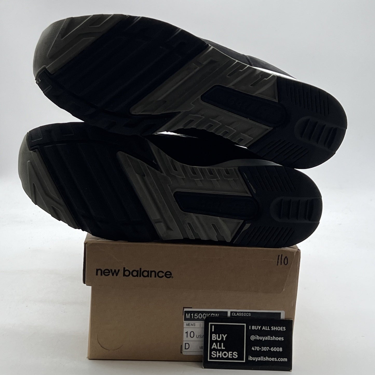 Size 10 - New Balance 1500 Made in England Black White (M1500KGW)