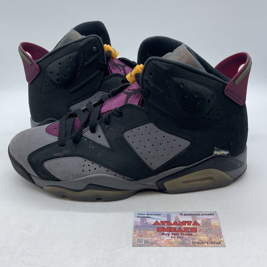 Size 10 - Jordan 6 Bordeaux Black Burgundy Yellow White Suede (CT8529-063)