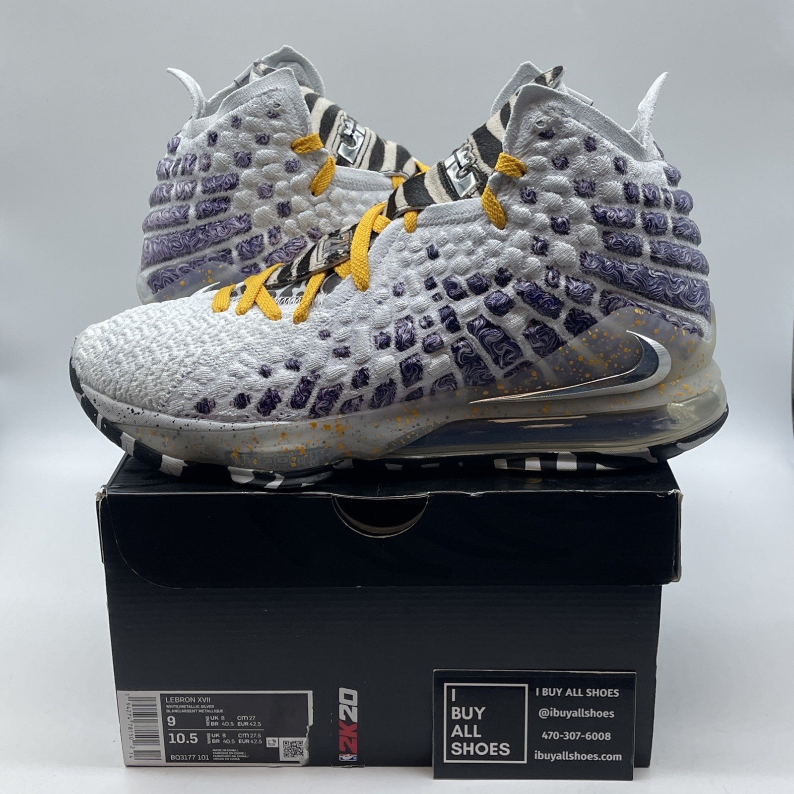 Size 9 - Nike NBA 2K20 x LeBron 17 Gamer Exclusive Bron 2K Playoffs (BQ3177-101)