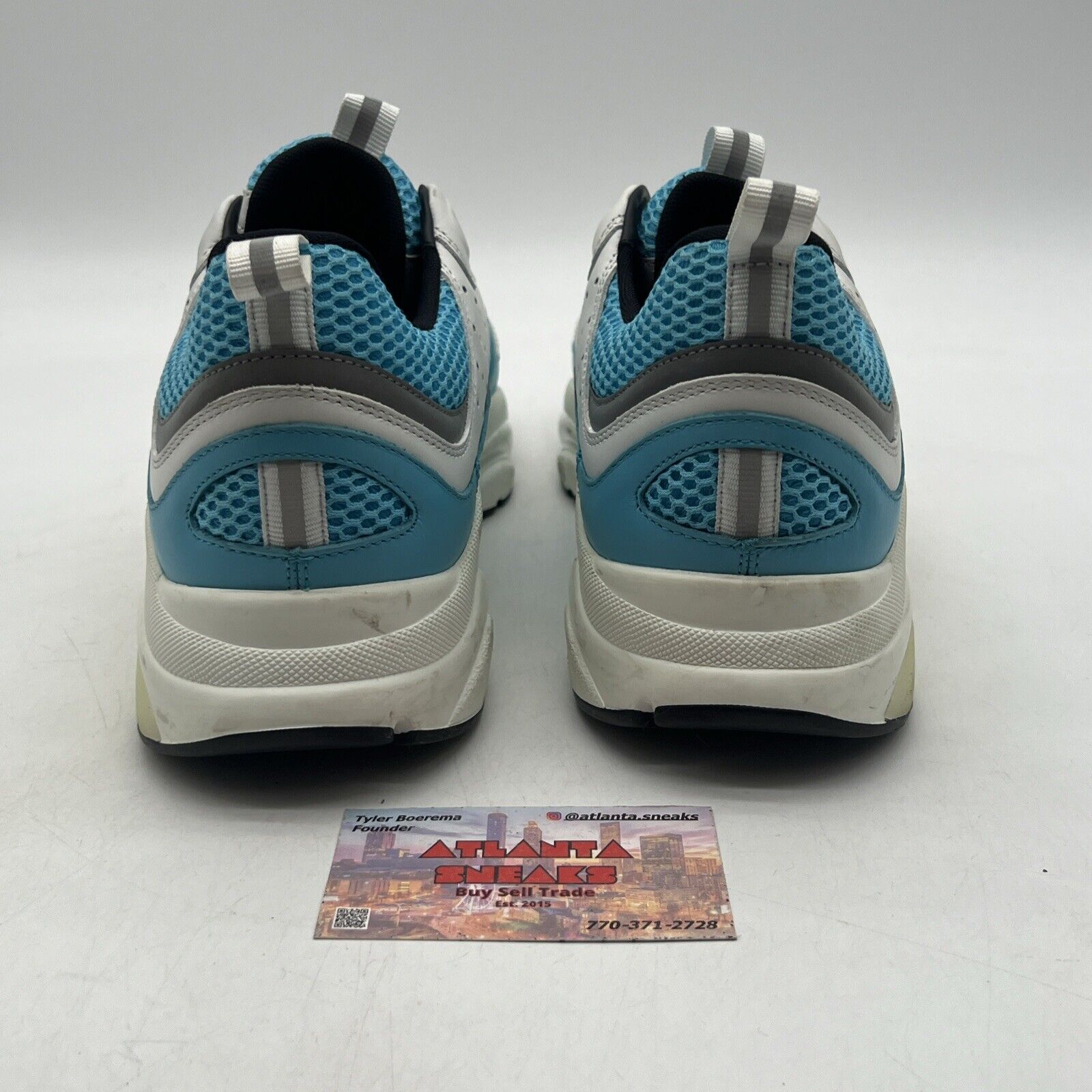 Size 10 - Dior B22 Sneaker ‘White Light Blue’ Grey Leather  (3SN231YKA-H560)