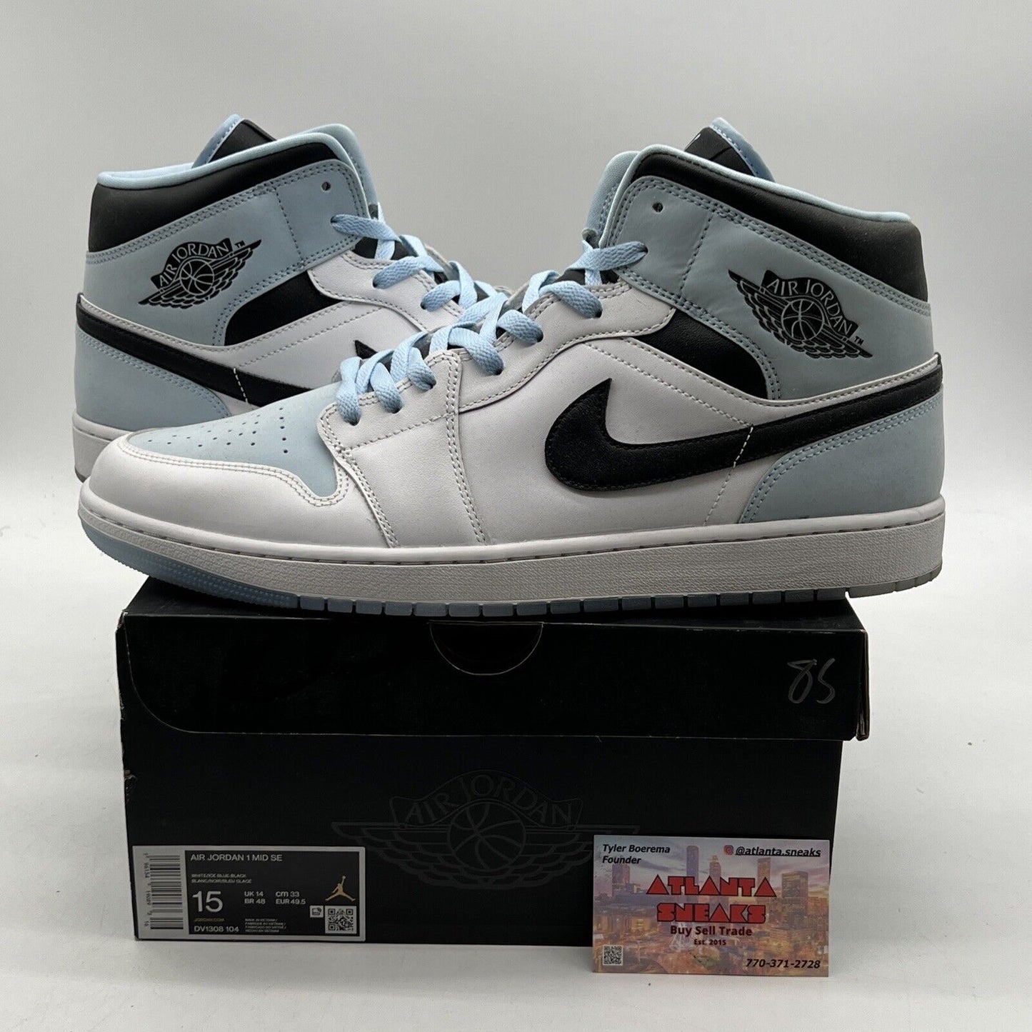 Size 15 - Jordan 1 Mid SE White Ice Blue (DV1308-104)