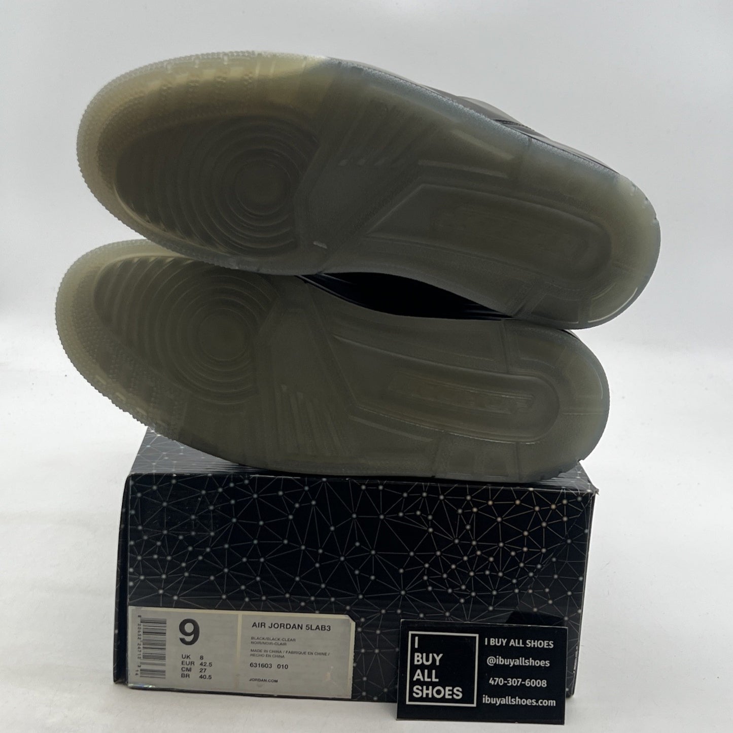 Size 9 - Air Jordan 3 5Lab3 Reflective Black (631603-010)