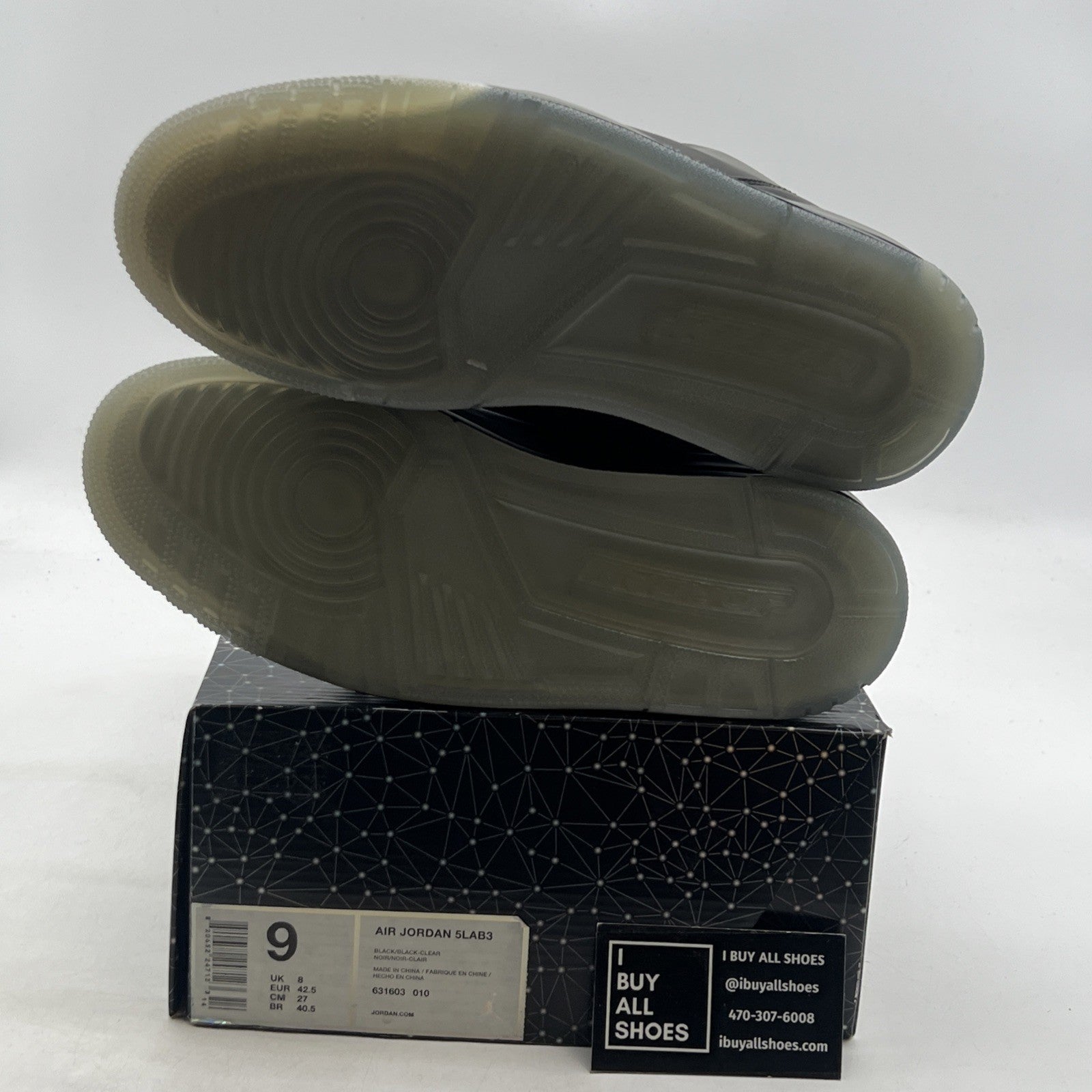 Size 9 - Air Jordan 3 5Lab3 Reflective Black (631603-010)