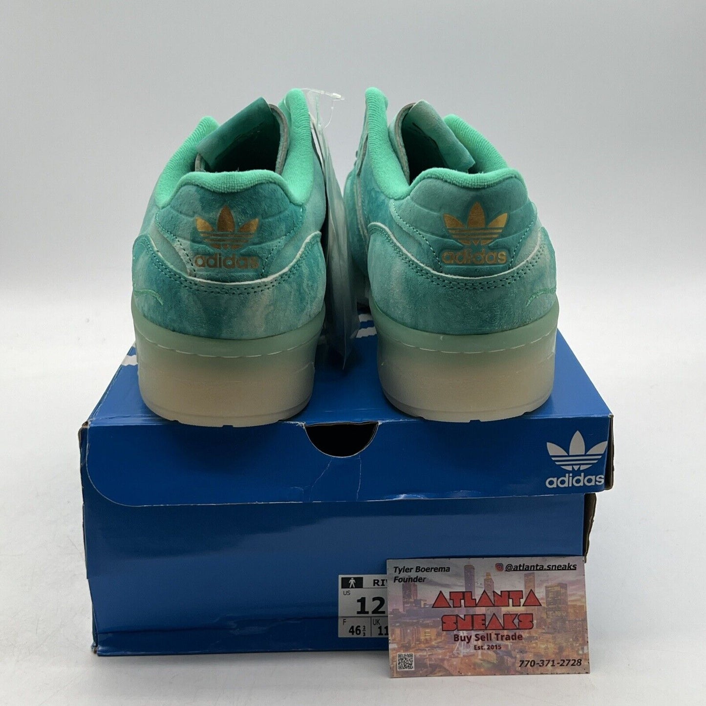 Size 12 - adidas Rivalry Low Hi Res Green Suede (FV4633)