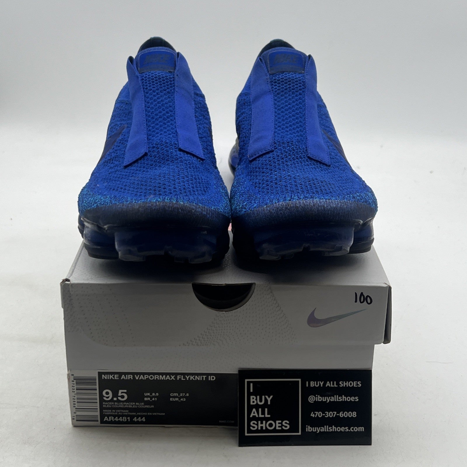 Size 9.5 - Nike Air VaporMax iD Racer Blue (AR4481-444)