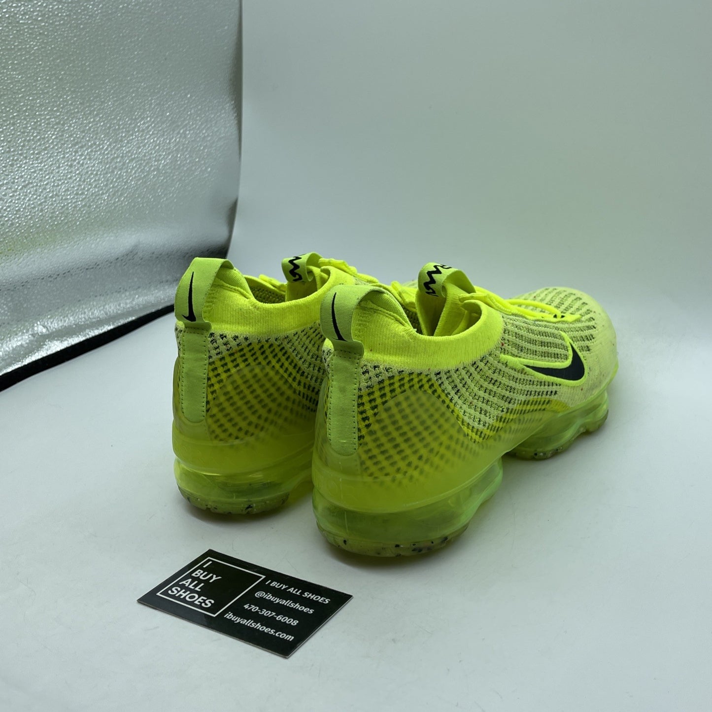 Size 10 - Nike Air VaporMax 2021 Flyknit Next Nature Volt Black (FD0761-700)