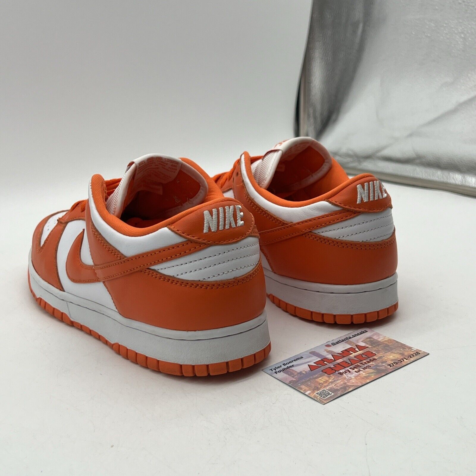 Size 7.5 - Nike Dunk Low Retro SP Syracuse 2020 White Orange Leather AV1165-001