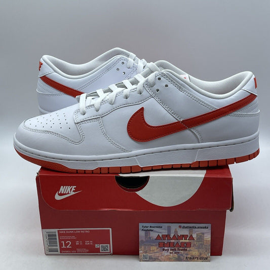 Size 12 - Nike Dunk Low Picante Red White Leather (DV0831-103)