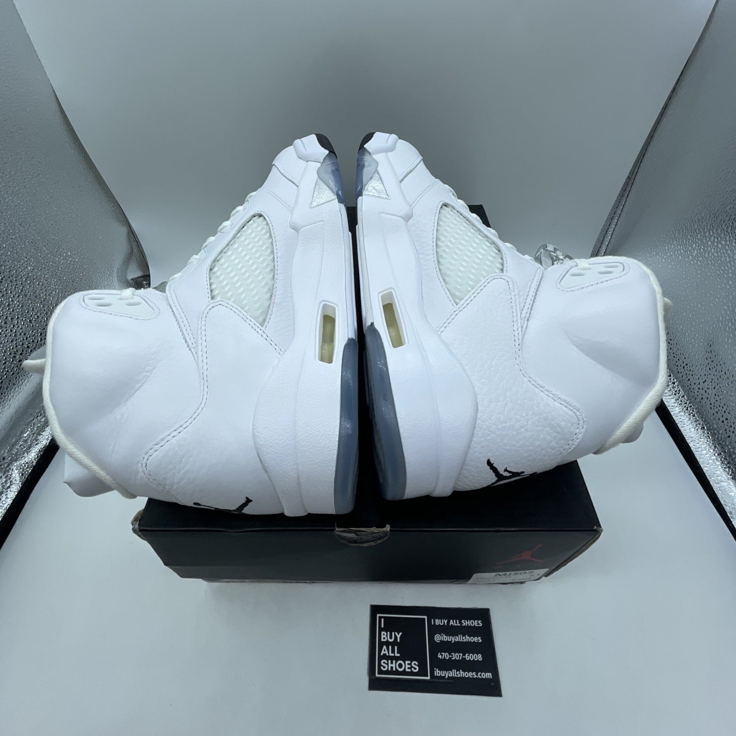Size 9.5 - Air Jordan 5 Retro 2015 White Metallic (136027-130)