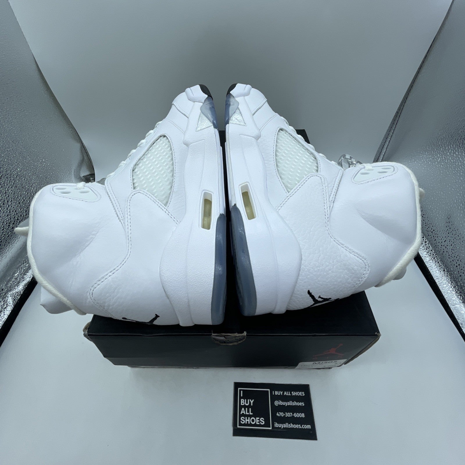 Size 9.5 - Air Jordan 5 Retro 2015 White Metallic (136027-130)