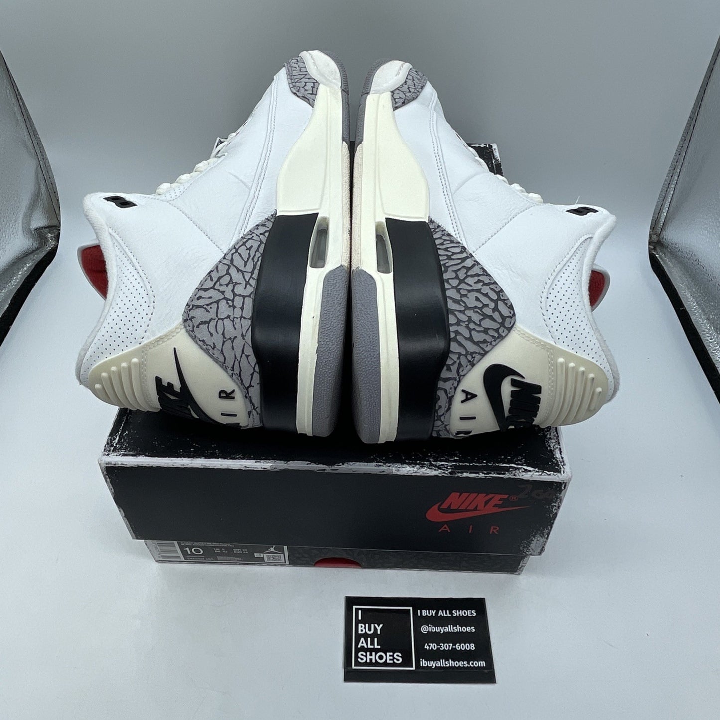 Size 10 - Jordan 3 Retro Mid White Cement Reimagined Grey Suede (DN3707-100)