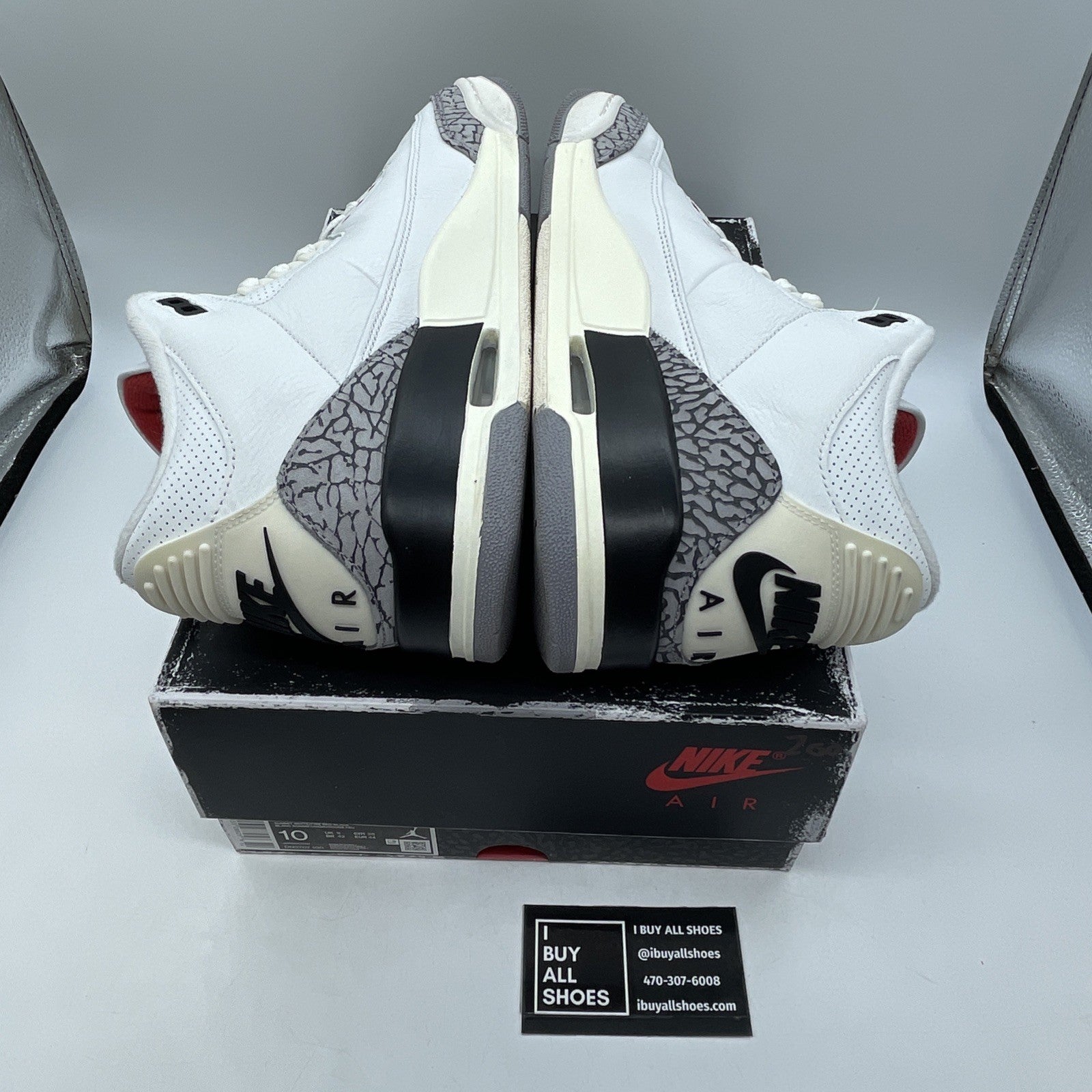 Size 10 - Jordan 3 Retro Mid White Cement Reimagined Grey Suede (DN3707-100)