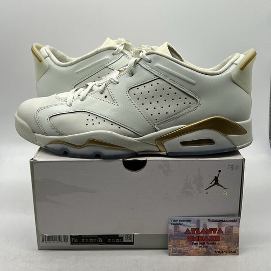 Size 11.5 - Air Jordan 6 Low Lunar New Year White Gold Leather  (DH6928-073)