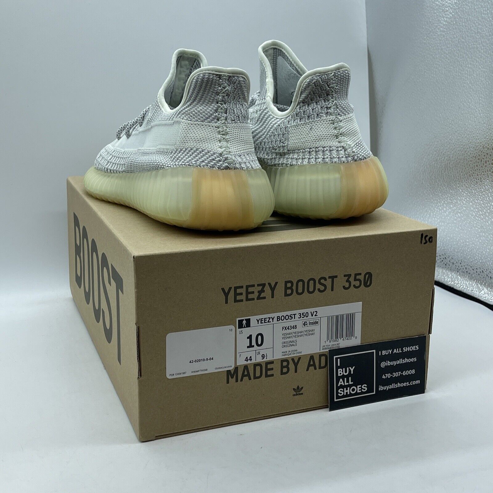 Size 10 - adidas Yeezy Boost 350 V2 Yeshaya Non-Reflective Blue White (FX4348)