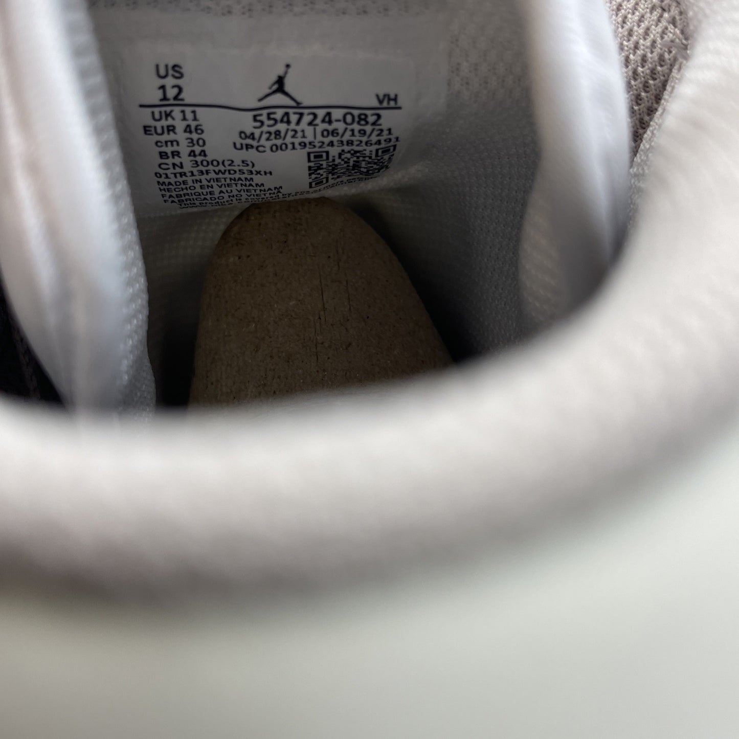 Size 12 - Air Jordan 1 Mid College Grey White Leather (554724-082)
