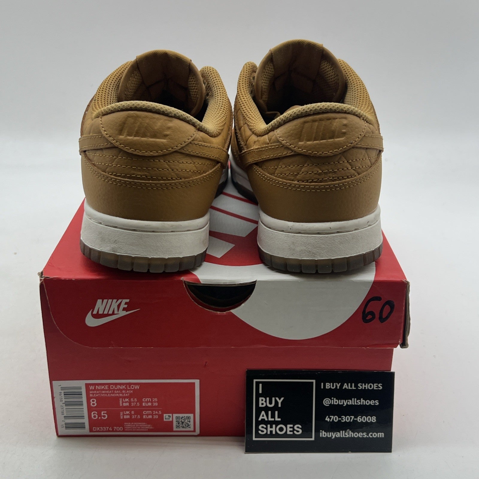 Size 8 - Nike Dunk Low Quilted Wheat W (DX3374-700)
