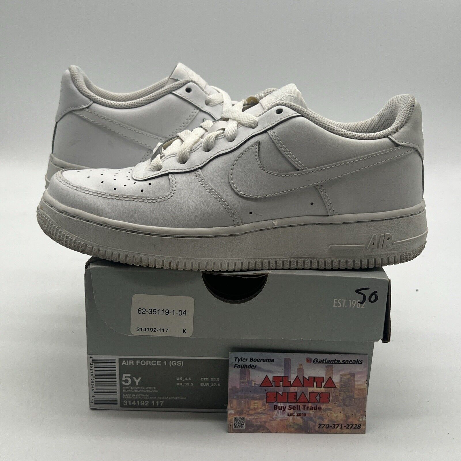 Size 5Y - Nike Air Force 1 Low '07 White (314192-117)