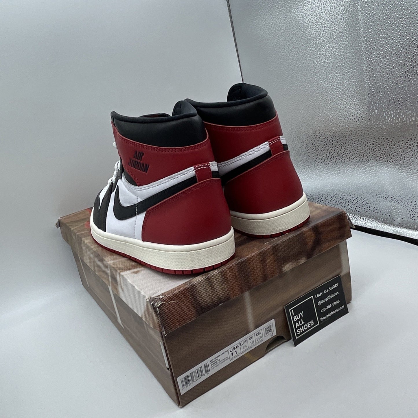 Size 11 - Air Jordan 1 Retro OG High Black Toe Reimagined Leather (DZ5485-106)